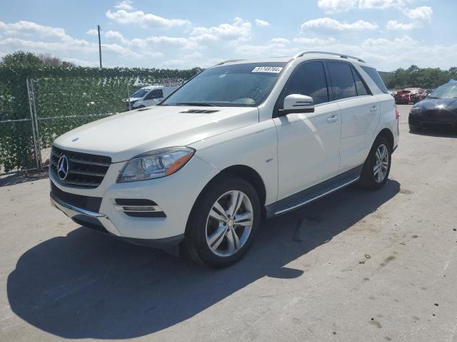 4JGDA5HB2CA005020 - 2012 MERCEDES-BENZ ML 350 4MATIC WHITE photo 1