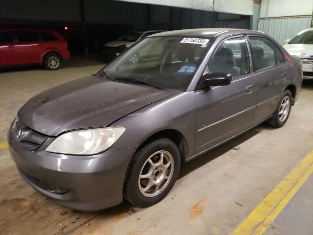 1HGES16385L010337 - 2005 HONDA CIVIC DX VP GRAY photo 1