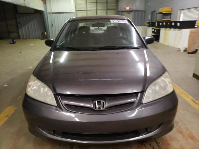 1HGES16385L010337 - 2005 HONDA CIVIC DX VP GRAY photo 5