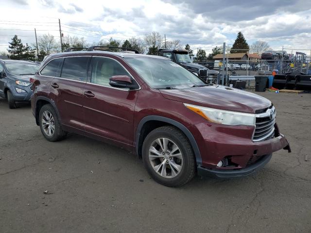 5TDJKRFH3FS150108 - 2015 TOYOTA HIGHLANDER XLE BURGUNDY photo 4