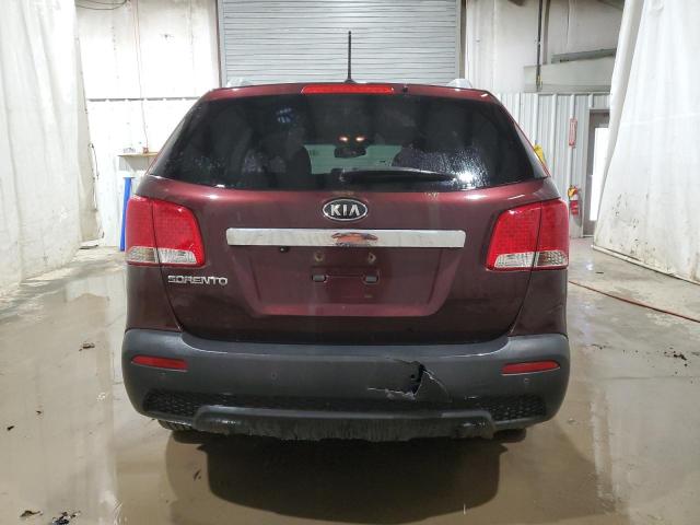 5XYKT3A1XBG061507 - 2011 KIA SORENTO BASE BURGUNDY photo 6