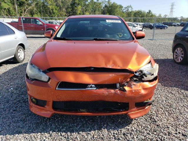 JA32U8FW5BU036459 - 2011 MITSUBISHI LANCER GTS ORANGE photo 5