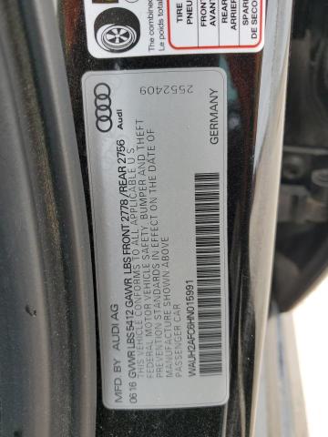 WAUH2AFC6HN015991 - 2017 AUDI A6 PRESTIGE შავი ფოტო 12