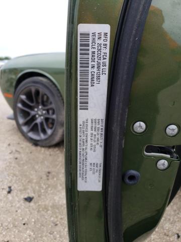2C3CDZFJ6NH128871 - 2022 DODGE CHALLENGER R/T SCAT PACK GREEN photo 12