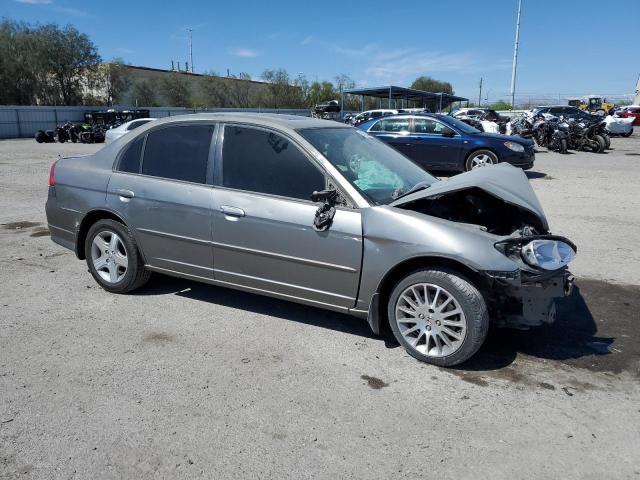 2HGES26734H618657 - 2004 HONDA CIVIC EX GRAY photo 4