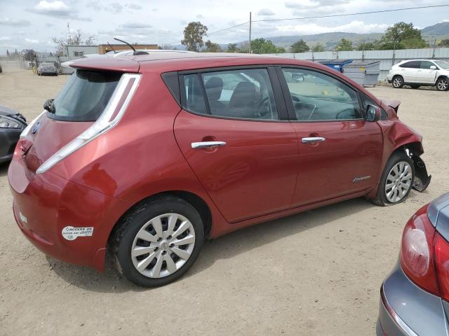 1N4AZ0CP8FC302894 - 2015 NISSAN LEAF S RED photo 3