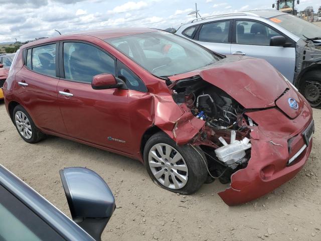 1N4AZ0CP8FC302894 - 2015 NISSAN LEAF S RED photo 4