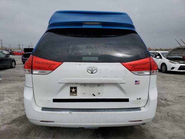 5TDKK3DC9BS003391 - 2011 TOYOTA SIENNA LE WHITE photo 6