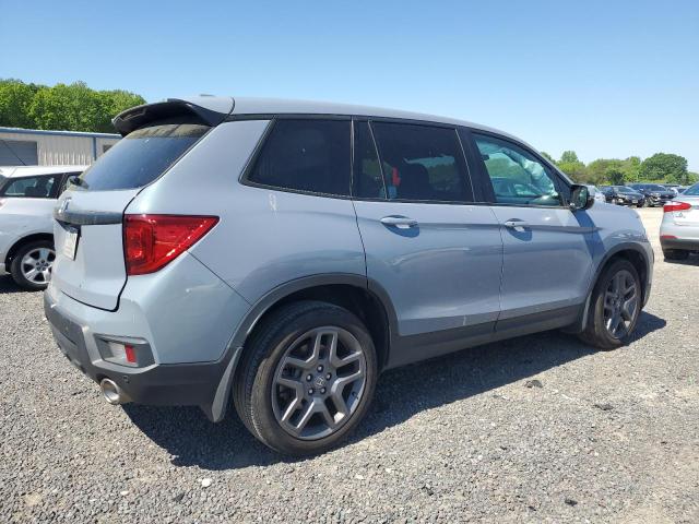 5FNYF7H50NB002821 - 2022 HONDA PASSPORT EXL BLUE photo 3