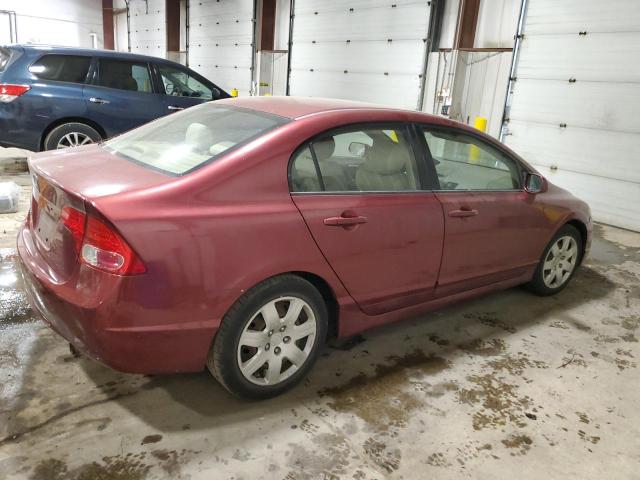 2HGFA16508H518103 - 2008 HONDA CIVIC LX MAROON photo 3