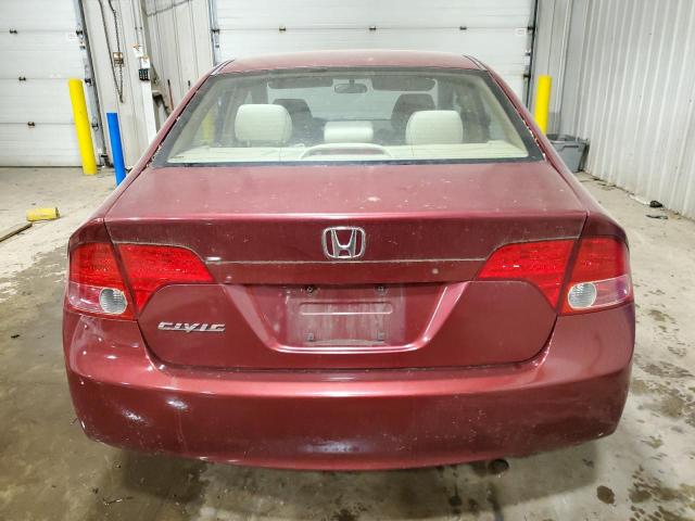 2HGFA16508H518103 - 2008 HONDA CIVIC LX MAROON photo 6