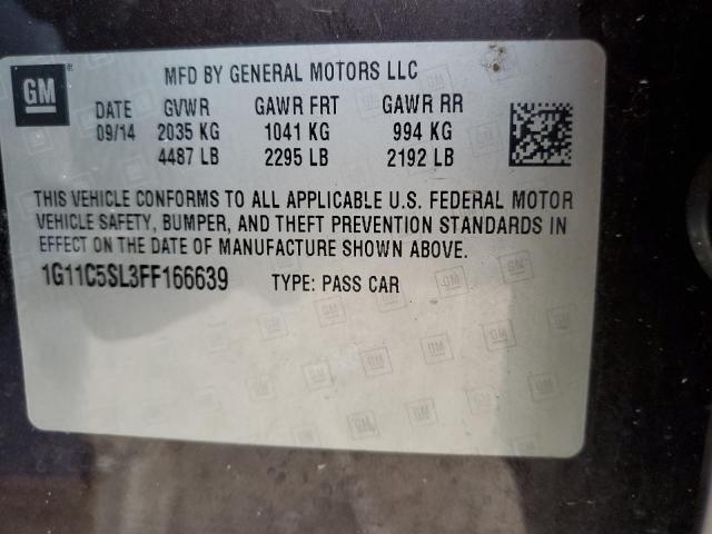 1G11C5SL3FF166639 - 2015 CHEVROLET MALIBU 1LT 棕色 照片 13