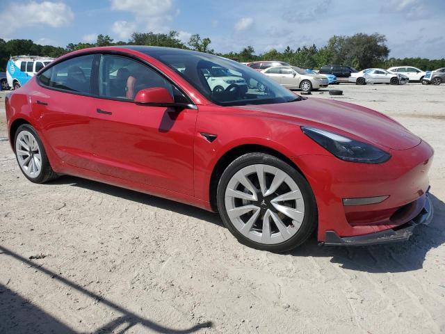 5YJ3E1EB0PF388129 - 2023 TESLA MODEL 3 红色 照片 4