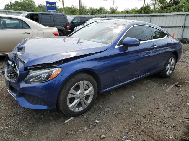 WDDWJ4KB3HF330713 - 2017 MERCEDES-BENZ C 300 4MATIC BLUE photo 1