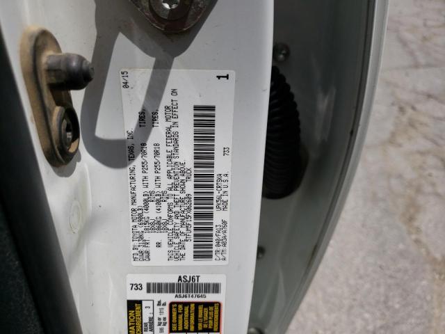 5TFUM5F15FX062609 - 2015 TOYOTA TUNDRA DOUBLE CAB SR/SR5 WHITE photo 12