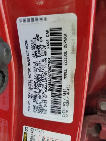 1NXBR32E07Z907404 - 2007 TOYOTA COROLLA LE CE RED photo 12