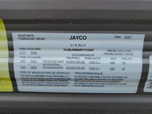 1UJBJ0BN0N17V2247 - 2022 JAYCO JAYFLIGHT TWO TONE photo 10