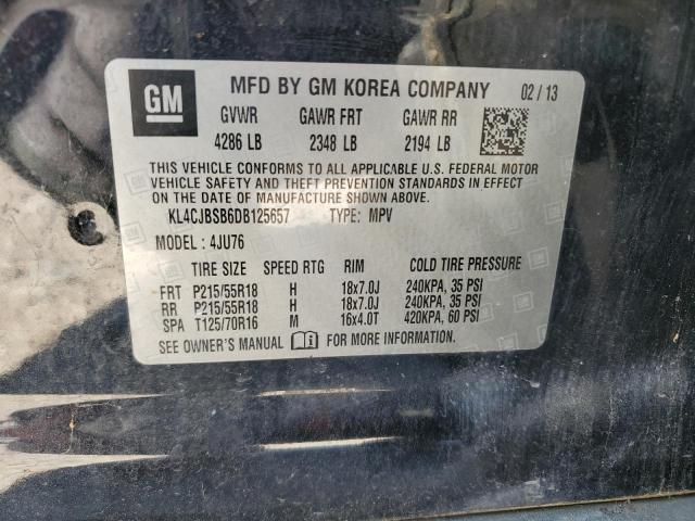 KL4CJBSB6DB125657 - 2013 BUICK ENCORE CONVENIENCE 黑色 照片 12