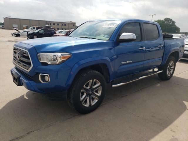 5TFEZ5CN7HX025755 - 2017 TOYOTA TACOMA DOUBLE CAB BLUE photo 1