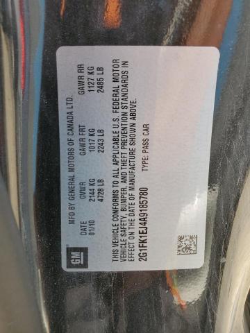 2G1FK1EJ4A9185780 - 2010 CHEVROLET CAMARO SS BLACK photo 12