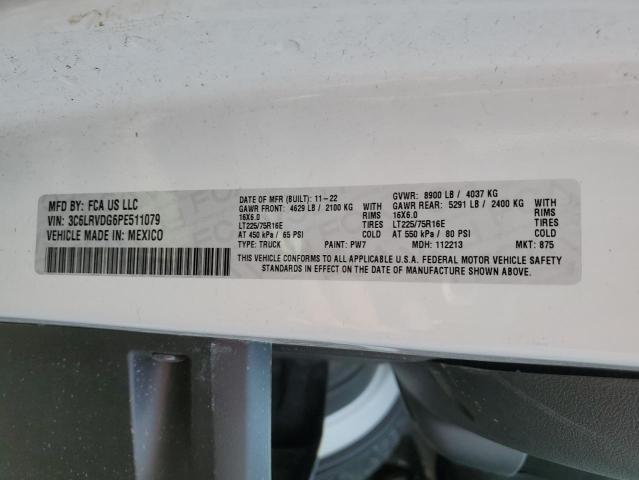 3C6LRVDG6PE511079 - 2023 RAM PROMASTER 2500 HIGH 白色 照片 13