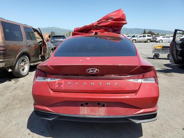 KMHLS4AG5NU335955 - 2022 HYUNDAI ELANTRA SEL RED photo 6