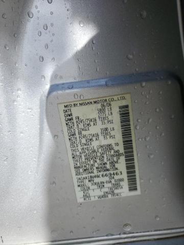 5N1AR18U46C669463 - 2006 NISSAN PATHFINDER LE 银色 照片 12