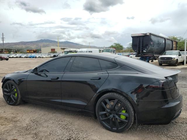 5YJSA1E61NF486321 - 2022 TESLA MODEL S Սև լուսանկար 2