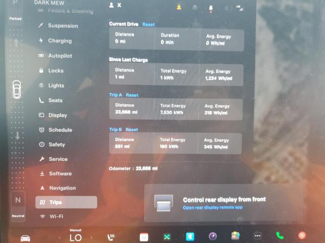 5YJSA1E61NF486321 - 2022 TESLA MODEL S Սև լուսանկար 9