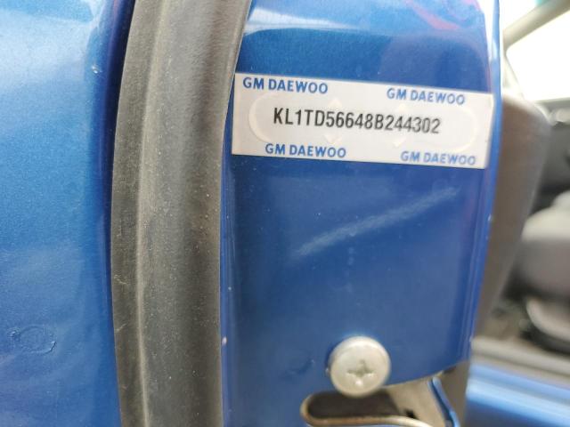 KL1TD56648B244302 - 2008 CHEVROLET AVEO BASE BLUE photo 12