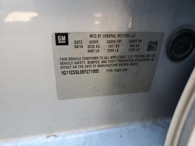1G11C5SL8EF271885 - 2014 CHEVROLET MALIBU 1LT 银色 照片 12