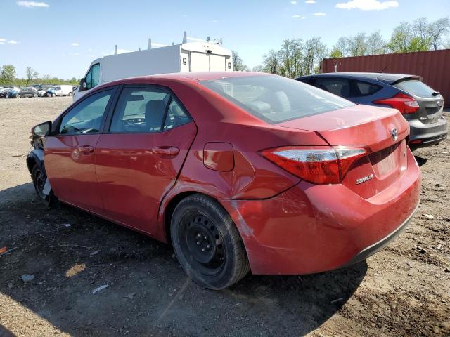 2T1BURHE8FC286194 - 2015 TOYOTA COROLLA L RED photo 2