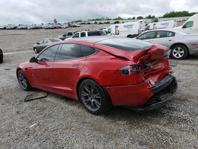 5YJSA1E52MF454130 - 2021 TESLA MODEL S Qırmızı foto 2