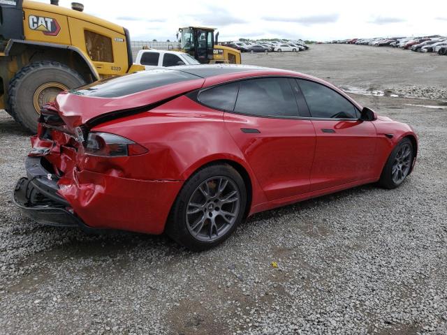 5YJSA1E52MF454130 - 2021 TESLA MODEL S Qırmızı foto 3