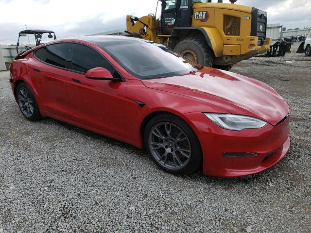 5YJSA1E52MF454130 - 2021 TESLA MODEL S Qırmızı foto 4