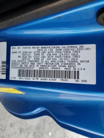 5TEUU42N99Z652537 - 2009 TOYOTA TACOMA ACCESS CAB ლურჯი ფოტო 12