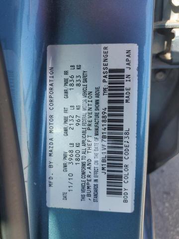 JM1BL1VF7B1418894 - 2011 MAZDA 3 I BLUE photo 13