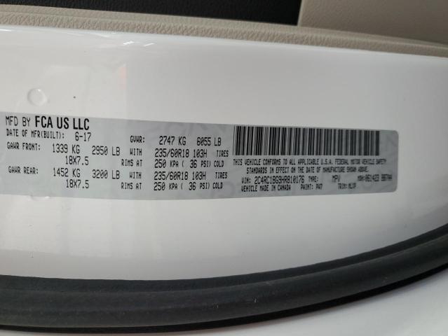 2C4RC1BG9HR810176 - 2017 CHRYSLER PACIFICA TOURING L WHITE photo 14