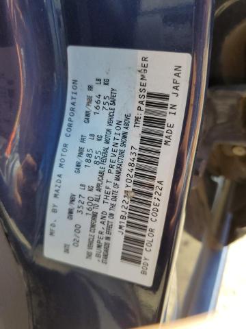 JM1BJ2211Y0248437 - 2000 MAZDA PROTEGE ES BLUE photo 13