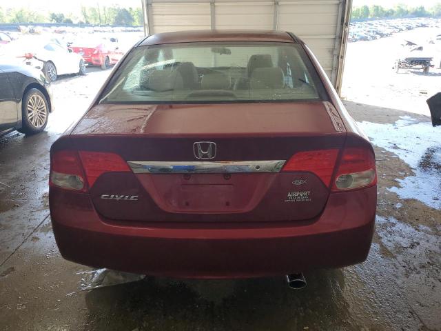 2HGFA1F59AH569556 - 2010 HONDA CIVIC LX RED photo 6