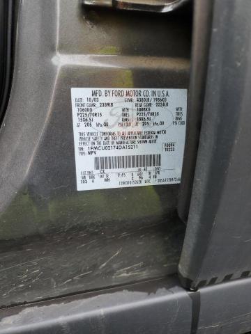 1FMCU02174DA15211 - 2004 FORD ESCAPE XLS GRAY photo 13