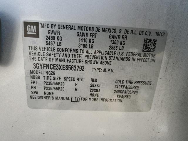 3GYFNCE3XES563793 - 2014 CADILLAC SRX PERFORMANCE COLLECTION SILVER photo 13