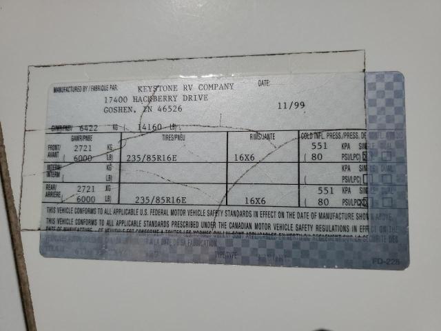 4YDF3282XY4052529 - 2000 KEYSTONE MONTANA WHITE photo 10