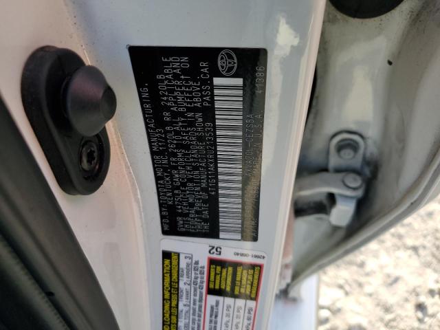 4T1G11AKXRU213539 - 2024 TOYOTA CAMRY SE NIGHT SHADE WHITE photo 12