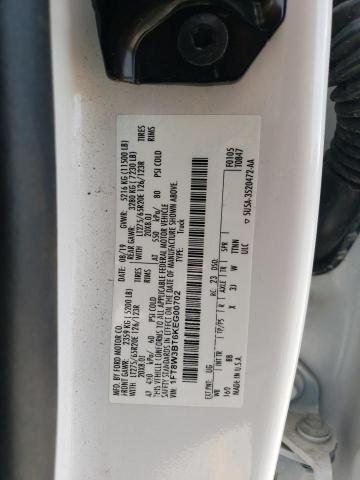 1FT8W3BT6KEG00702 - 2019 FORD F350 SUPER DUTY WHITE photo 12