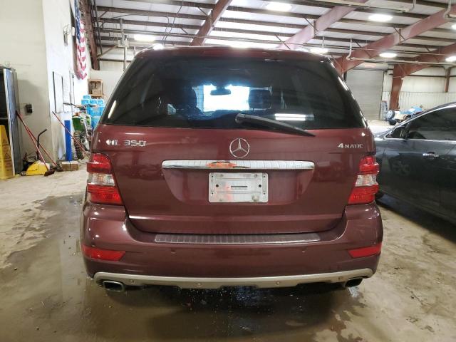 4JGBB8GB0AA560729 - 2010 MERCEDES-BENZ ML 350 4MATIC BURGUNDY photo 6