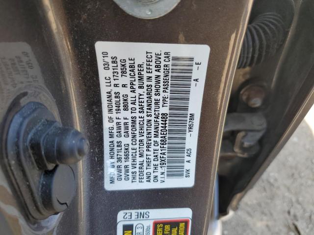 19XFA1F68AE044488 - 2010 HONDA CIVIC LX-S Gris photo 12