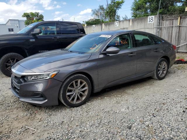 1HGCV1F11MA012471 - 2021 HONDA ACCORD LX GRAY photo 1