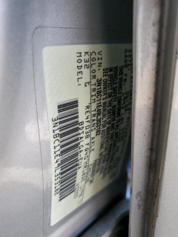 3N1BC11E49L353182 - 2009 NISSAN VERSA S SILVER photo 12