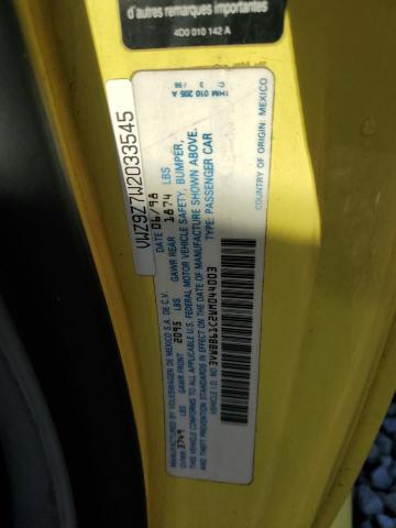 3VWBB61C2WM044003 - 1998 VOLKSWAGEN NEW BEETLE Gelb Foto 12